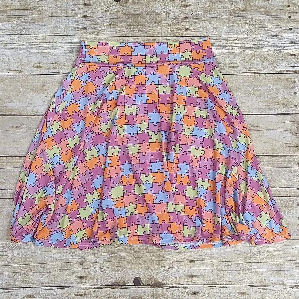 LuLaRoe Azure Puzzle Skirt